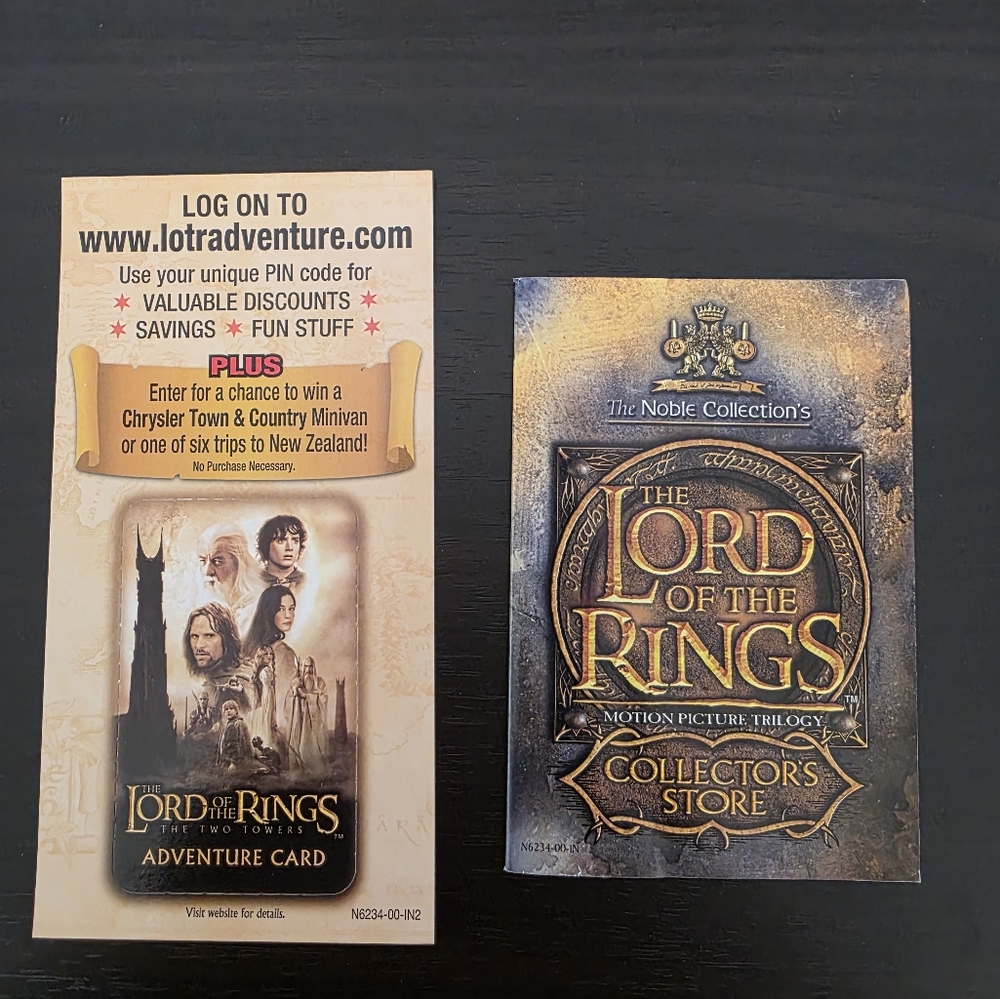The Noble Collection's The Lord of the Rings Collector's Store Merch Booklet